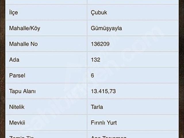 400 m2 YOL KENARI BAHÇE KÖY ÇEŞMESİ HEMEN YANINDA