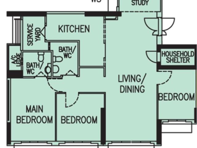 420C NORTHSHORE DRIVE HDB Apartment For Sale, $1,000,000, 3 Bed 2 Bath 1,216 sqft $822.00 psf