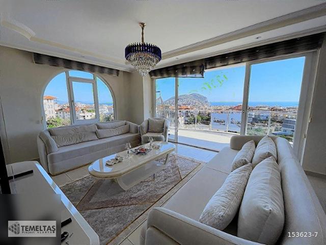 4+2 EŞYALI DUBLEKS DAİRE SUGÖZÜ ALANYA DENİZ VE KALE MANZARALI