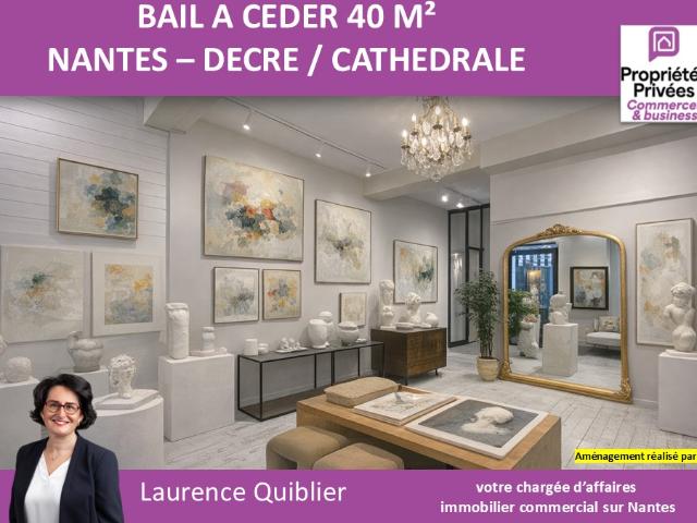 44000 NANTES BAIL A CEDER, LOCAL COMMERCIAL 40 M² PROCHE CATHEDRALE