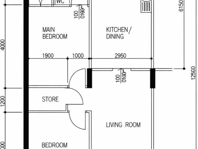 444 Ang Mo Kio Avenue 10 HDB Apartment For Sale, $440,000, 2 Bed 2 Bath 721 sqft $610.00 psf