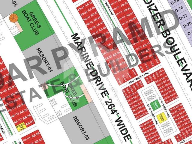 444 Sq Yards Commercial Plot For Sale On 264 Ft Wide Marine Drive, New Town Gwadar