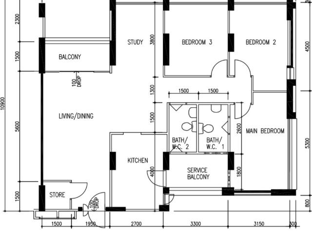 447 Choa Chu Kang Avenue 4 HDB Apartment For Sale, $600,000, 4 Bed 2 Bath 1,281 sqft $468.00 psf