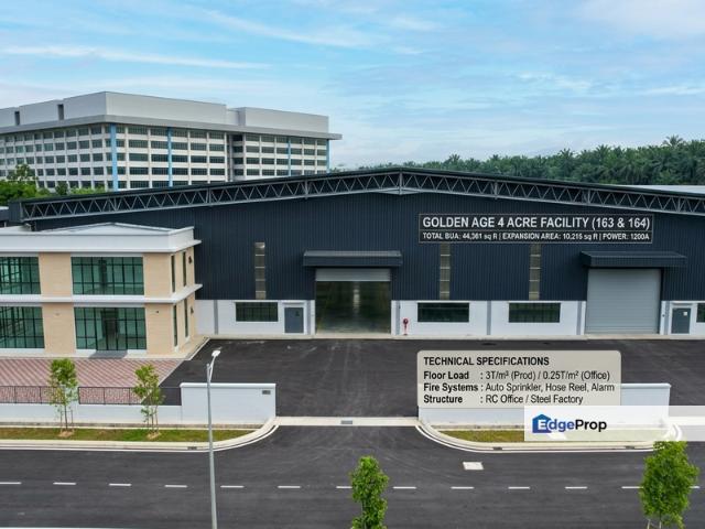 44,381sqft Modern Industrial Factory for Rent 1200A Power Supply Penang