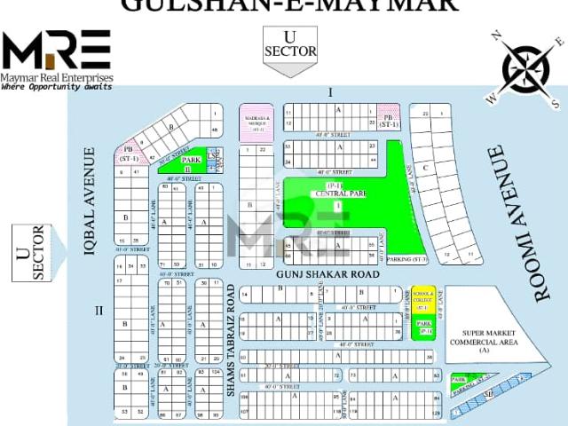 466 Square Yards Corner Plot Located On In Sector U Gulshan E Maymar