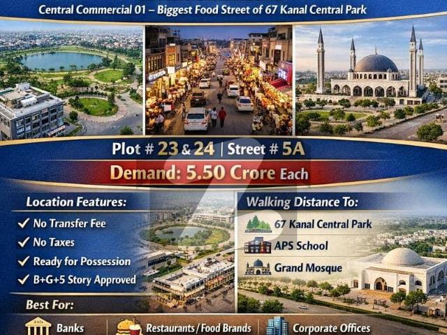 4 Marla Pair Commercial DHA phase 5 markaz