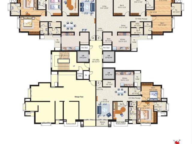 4 Bedroom Apartment for sale in Vasant Lawns, Majiwada, Thane P994839