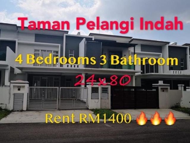 4 Bedroom House for rent in Taman Pelangi Indah, Johor