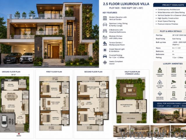 4+ BHK 1500 Sq. Ft Villa for Sale in Gomti Nagar Extension, Lucknow