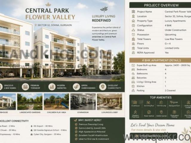 4+ BHK 2407 Sq. Ft Apartment for Sale in Mehrauli Gurgaon Road, D. View More