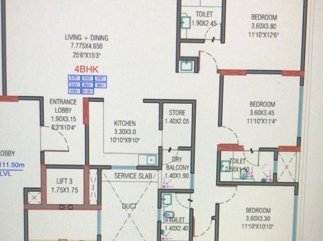 4 BHK Apartment in Kothrud for resale Pune. The reference number is 10021107