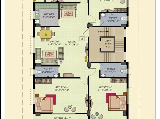 4 BHK Apartment in Lake Town for resale Kolkata. The reference number is 20222213