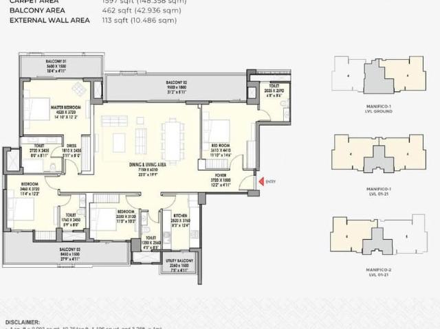 4 BHK Apartment in Noida Extension for resale Greater Noida. The reference number is 20348090