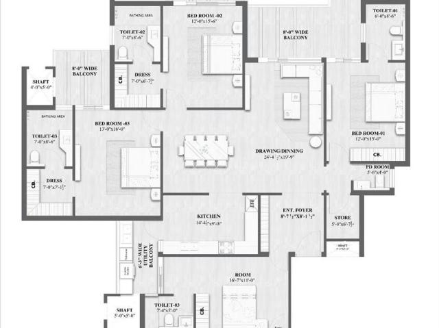 4 BHK Apartment in Sector 120 for resale Mohali. The reference number is 20903773