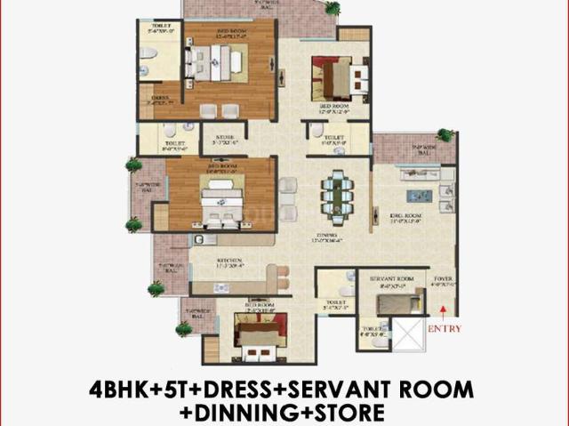 4 BHK Apartment in Sector 75 for resale Noida. The reference number is 20459246