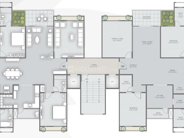 4 BHK Apartment in Vaishno Devi Circle for resale Ahmedabad. The reference number is 20260117