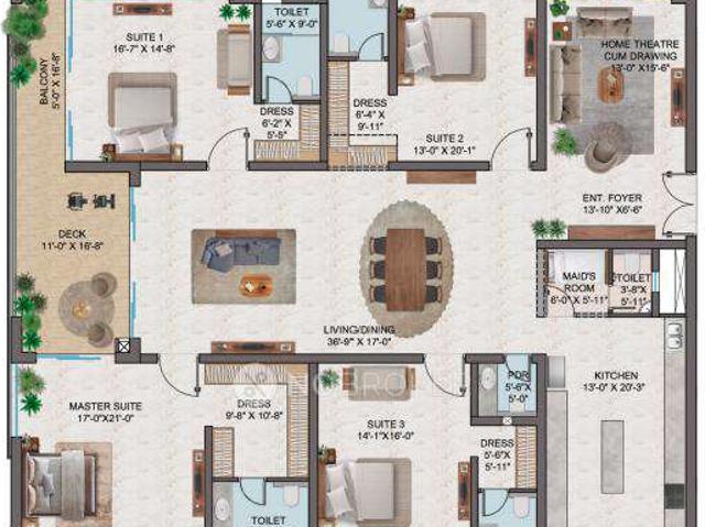 4 BHK Flat In Msn One For Sale In Neopolis