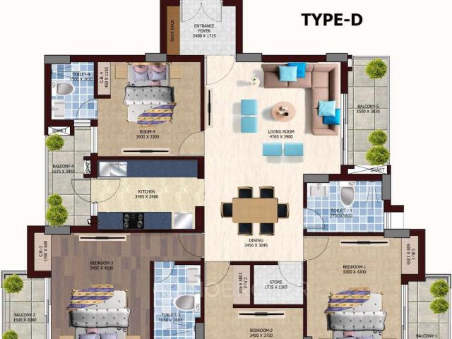 4 BHK Flat In Kendriya Vihar for Rent In Phi Ii