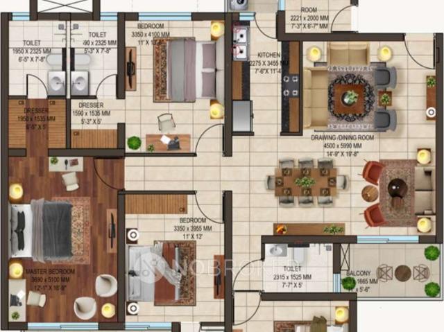 4 BHK Flat In Stellar One Phase Ii For Sale In Bisrakh Jala