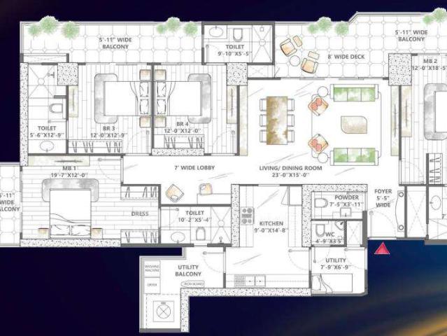 4+ BHK Flat In Smartworld Sky Arc For Sale In Sector 69