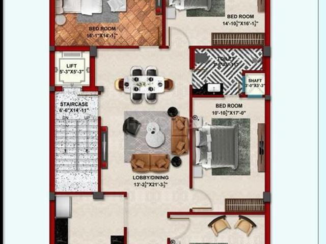 4 BHK Independent Builder Floor in Sector 81 for resale Faridabad. The reference number is 20717949