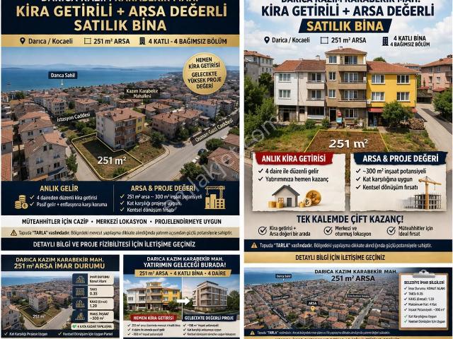 4 Daire + Arsa Fırsatı! Darıca’da Kira Getirili Yatırım