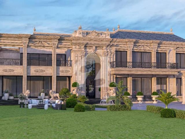 4 Kanal Magnificent House For Sale In DHA Phase 6 K Block Lahore 2 Kanal Grey Structure + 2 Kanal Lawn