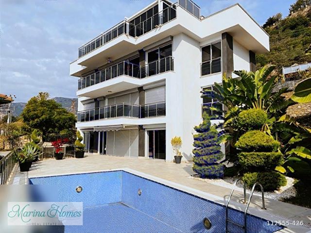 4 KAT 6+2 LÜKS EŞYALI PANORAMİK ALANYA MANZARALI MUHTEŞEM VİLLA