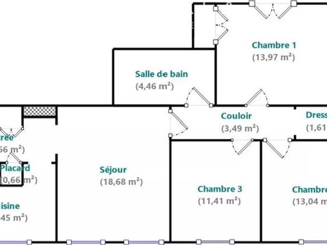 4 pièces avec balcon Métro Vaugirard