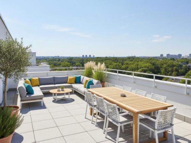4 Pièces Duplex d'exception DERNIER ÉTAGE Terrasse de 50 m² Sud Est proche RER C 1 Parking Cellier