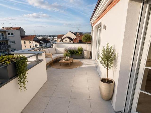 4 PIECES EN DERNIER ETAGE AVEC TERRASSE