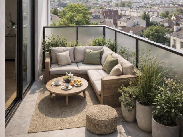 4 PIECES LUMINEUX AVEC BALCON