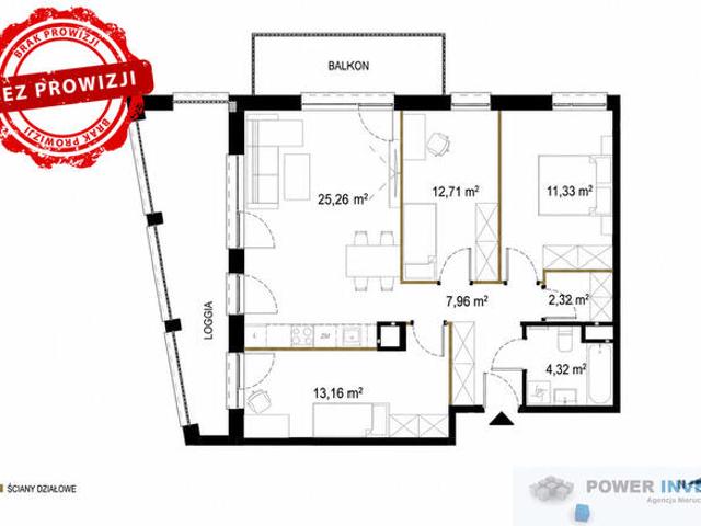4 pokoje | Balkon i loggia Bez PCC i prowizji