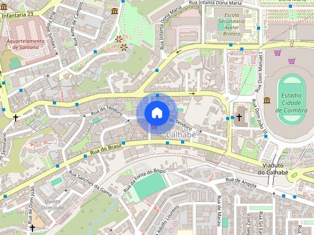 4 Quartos em apartamento equipado perto Polo I e ESEC