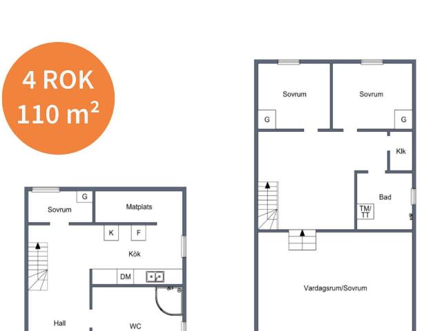 4 rums lägenhet i Västerås 110 m² 14 752 kr