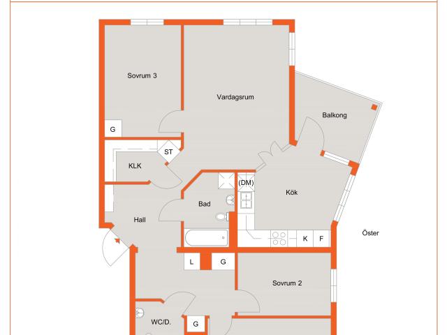 4 rums lägenhet i Växjö 93 m² 11 559 kr
