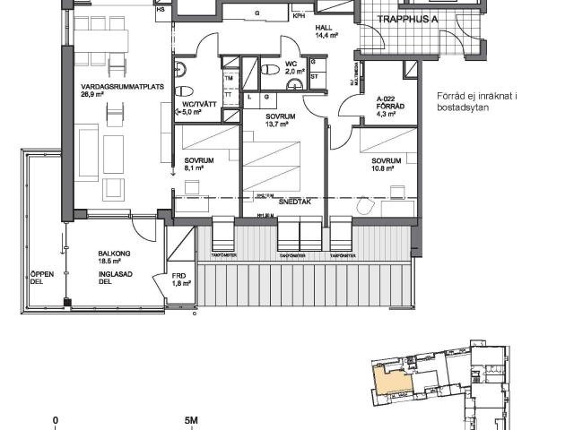 4 rums lägenhet i Ängelholm 94 m² 15 153 kr
