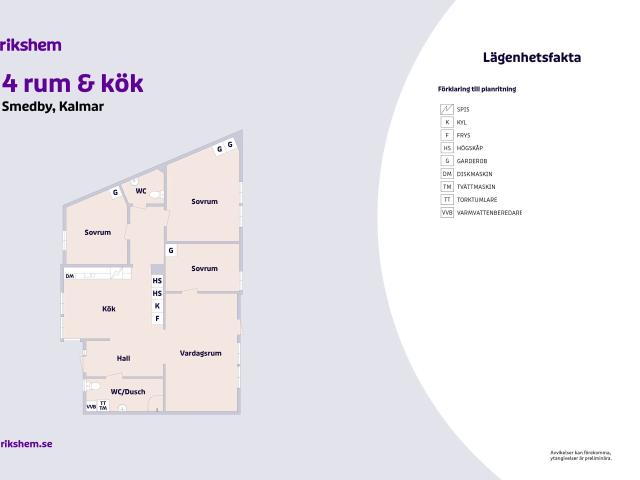 4 rums lägenhet i Kalmar 96 m² 11 562 kr