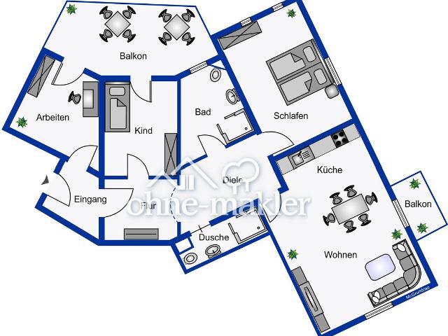 15.000 € Tilgungszuschuss und ca. 120.000 € Steuerersparnis sichern für 4 Raum Wohnung