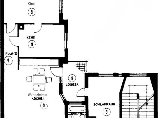 4 Raum Wohnung mit großem Wohnbereich und offener Küche Sachnummer 5736