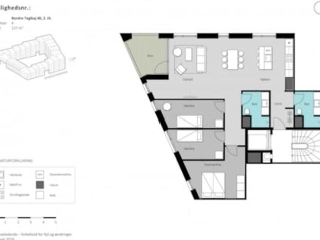 4 værelses lejlighed Nordre Teglkaj, 8200 Aarhus N