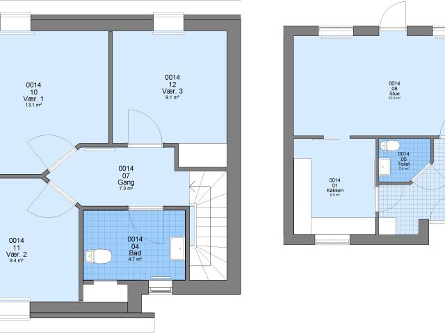4 værelses lejlighed på 104 m²
