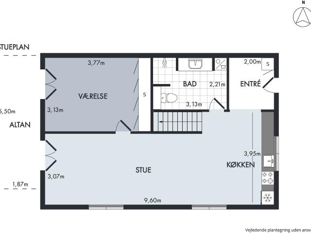 4 værelses lejlighed på 128 m²