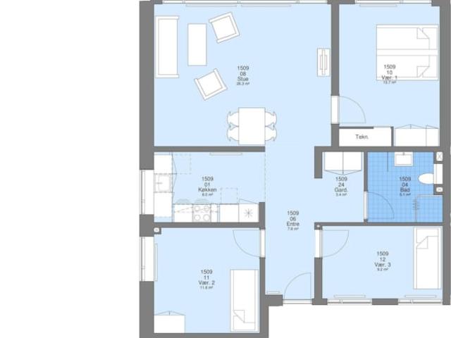 4 værelses lejlighed Sønderagervej, 7400 Herning