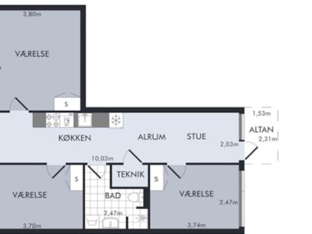 4 værelses lejlighed Sonnesgade, 8000 Aarhus C