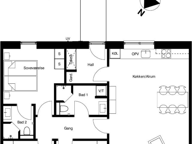 4 værelses rækkehus på 105 m²