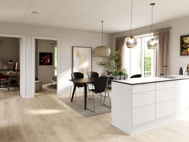 4 værelses rækkehus på 107 m²