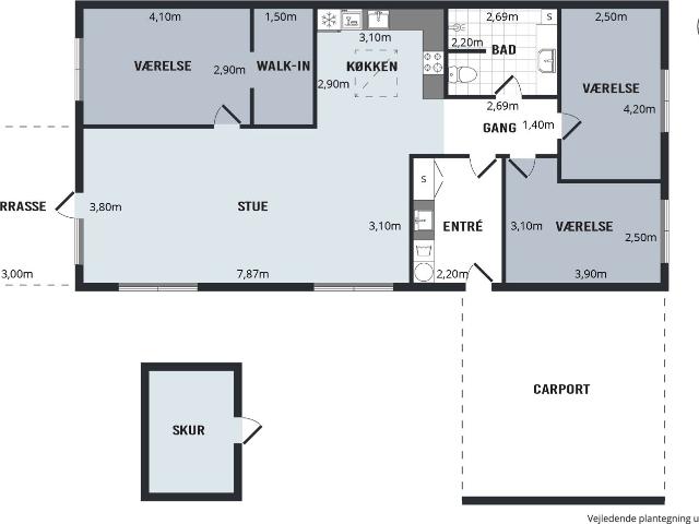 4 værelses rækkehus på 120 m²