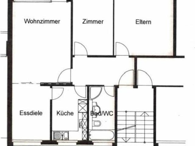 4 Zimmer, 97 m², 2. Stock