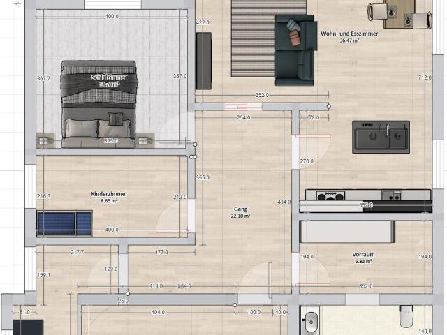 4 Zimmer Wohnung mit Balkon KFW55